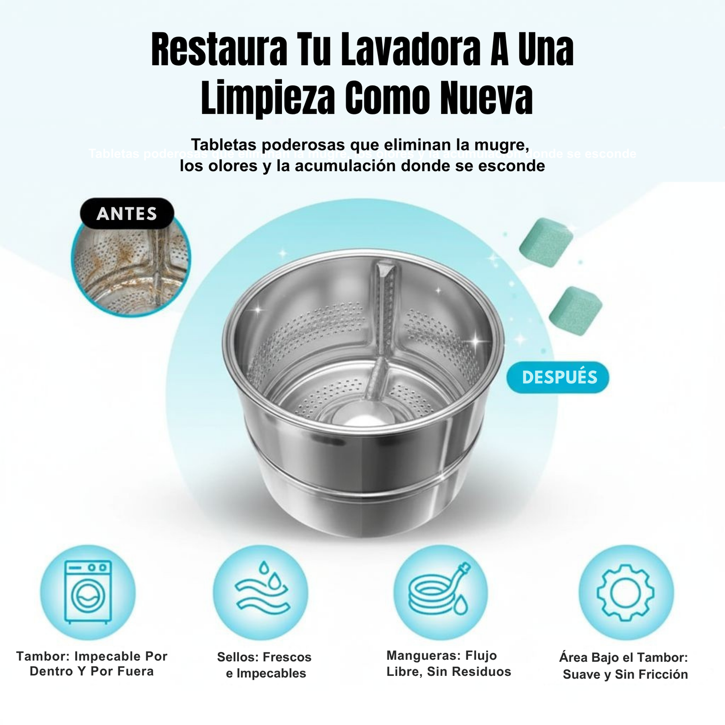 Peluditos Limpios de lavadoras Turbo