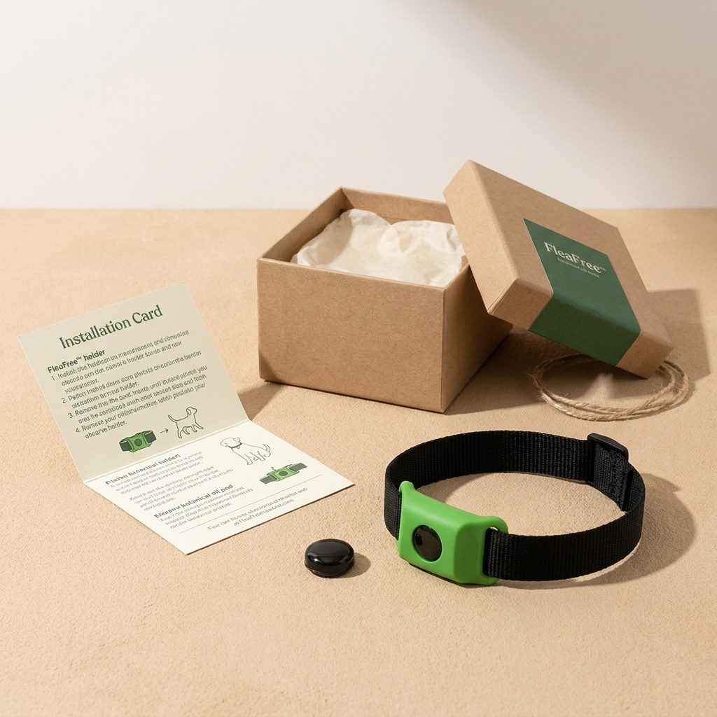 FleaFree™ – Collar Natural Antipulgas y Garrapatas para Perros | Protección Hasta 12 Meses